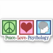 Psychologin Peace Liebe Psychology Aufkleber (Vorderseite)