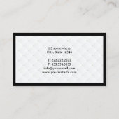 Psychologin Pearl Quilt Minimalistisch Gerahmt Visitenkarte (Rückseite)