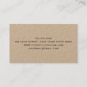 Psychologin Psychiatrist Berater Kraft Papier Visitenkarte (Rückseite)