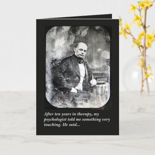 Psychologin Psychologie humorvolle Grußkarte Karte (Gelbe Blume)