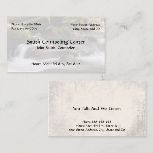 Psychologin Psychologin Psychologie Business Card Visitenkarte (Vorne/Hinten)