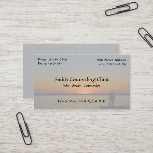 Psychologin Psychologin Psychologie Business Card Visitenkarte (Vorderseite/Rückseite Beispiel)