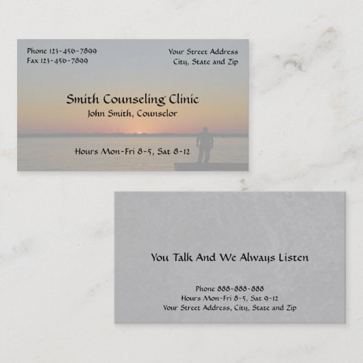 Psychologin Psychologin Psychologie Business Card Visitenkarte (Vorne/Hinten)