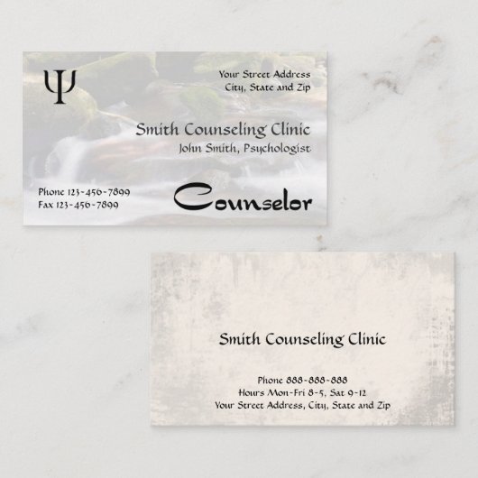 Psychologin Psychologin Psychologie Business Card Visitenkarte (Vorne/Hinten)