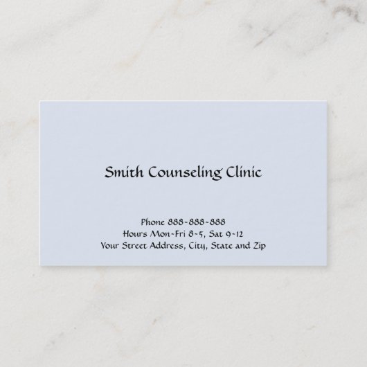 Psychologin Psychologin Psychologie Business Card Visitenkarte (Rückseite)