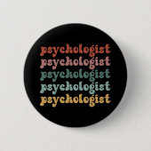 Psychologin Retro Psychology Student Abschluss Button (Vorderseite)