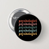 Psychologin Retro Psychology Student Abschluss Button (Vorne & Hinten)