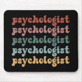 Psychologin Retro Psychology Student Abschluss Mousepad (Vorne)