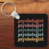 Psychologin Retro Psychology Student Abschluss Schlüsselanhänger (Vorderseite)