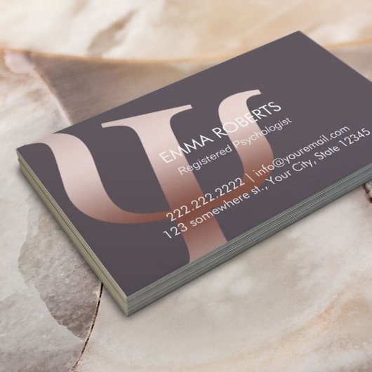 Psychologin Rose Gold Symbol Ernennung Terminkarte