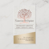 Psychologin Rose Goldener Tree Elegante Ernennung Terminkarte (Vorderseite)