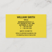 Psychologin Sunshine Damask Visitenkarte (Rückseite)