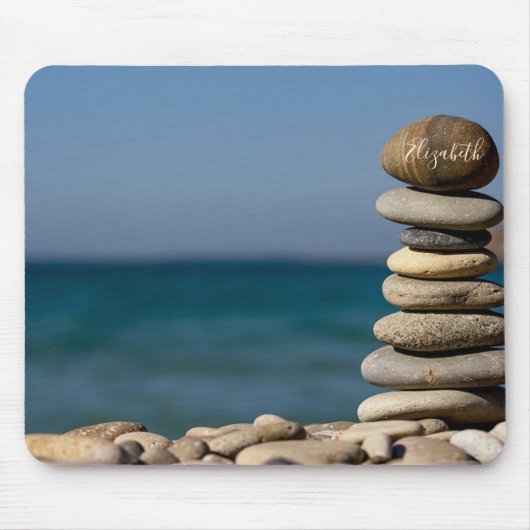 Psychologin Therapeut Zen Stones, Meer Mousepad (Vorne)