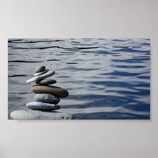 Psychologin Therapeut Zen Stones, Meer Poster (Vorne)