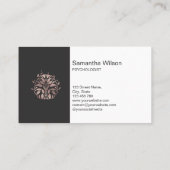 Psychologin Therapieberater Psychiatristin Gehirn Visitenkarte (Rückseite)