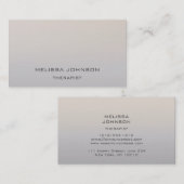 Psychologin Therapist Couch Ombre Ivory Gray Visitenkarte (Vorne/Hinten)