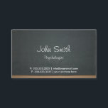 Psychologin Vintag Chalkboard Visitenkarte<br><div class="desc">Einfache Blackboard Psychologist Business Card.</div>