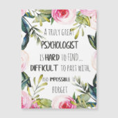 Psychologin Wertschätzung Danke Farewell Geschenk Magnetkarte (Vorderseite)