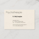 Psychologinnen visitenkarte (Vorderseite)