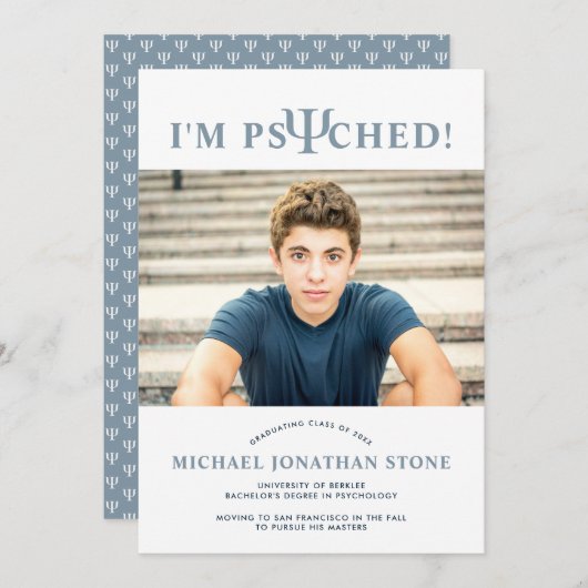 Psychologische Abschluss Einladung (Vorne/Hinten)