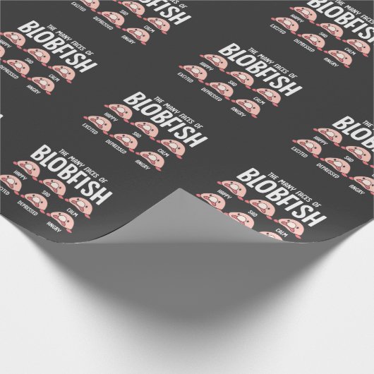 Psychologische Fische, Gefechtsfisch Blobfish Sea Geschenkpapier (Ecke)