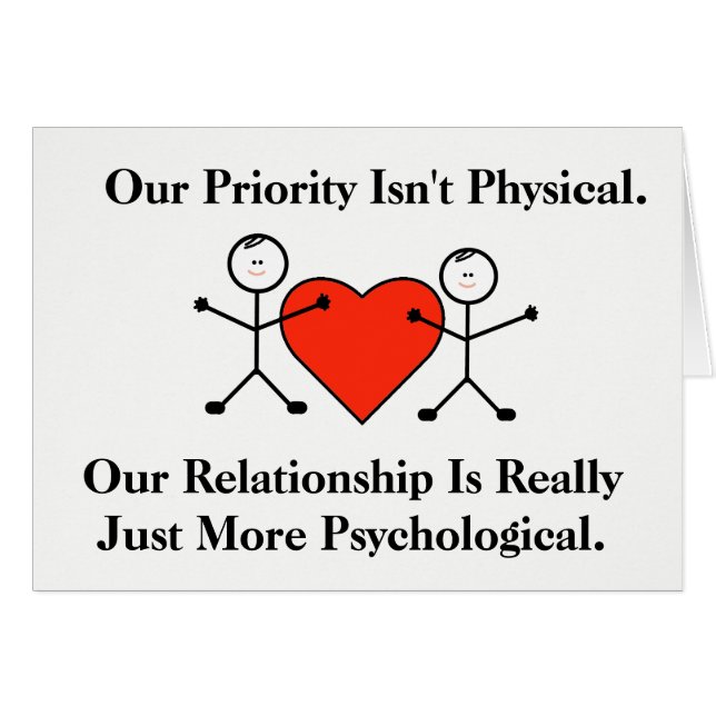 Psychologische Funny Gay Men Romance Card (Vorderseite (Horizontal))