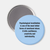Psychologische Invalidierung ist eine der ... Magnet (Vorderseite/Rückseite)