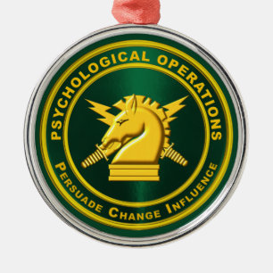 PSYCHOLOGISCHE OPERATIONEN PSYOPS ORNAMENT AUS METALL