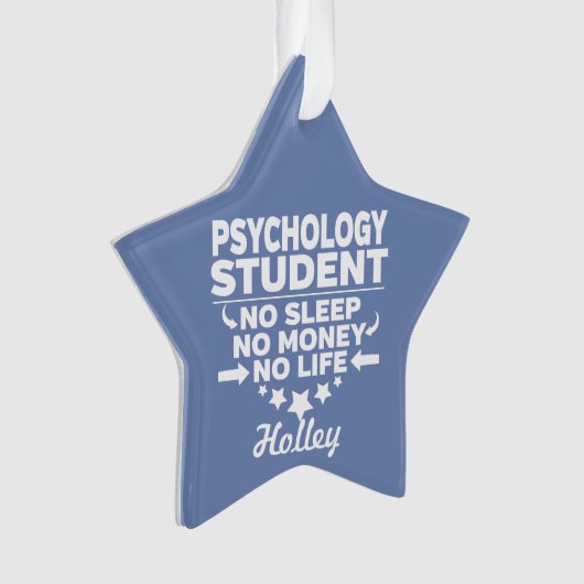 Psychologische Uni Student No Life oder Money Ornament (Vorderseite)