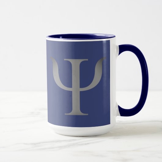 Psychologische Wissenschaftssymbol Navy Blue Tasse (Rechts)