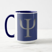 Psychologische Wissenschaftssymbol Navy Blue Tasse (Links)