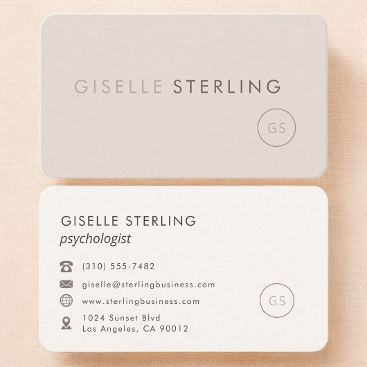 Psychologist Feminine Professional  Visitenkarte