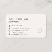 Psychologist Feminine Professional  Visitenkarte (Rückseite)