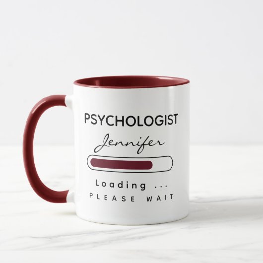 PSYCHOLOGIST [Name] Loading Brown & White Tasse (Links)