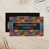 Psychologist | Therapist Colorful Swirls QR Code Visitenkarte