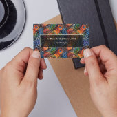 Psychologist | Therapist Colorful Swirls QR Code Visitenkarte