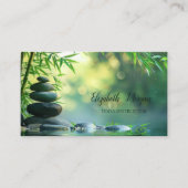 Psychologist Therapist,Stones,Landscape Green Visitenkarte (Vorderseite)