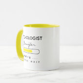 PSYCHOLOGISTIN [Name] Gelb/Weiß Tasse (Vorderseite Links)
