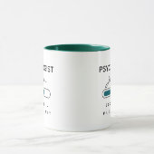 PSYCHOLOGISTIN [Name] Laden grün und weiß Tasse (Zentrum)