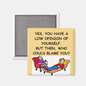 PSYCHology Witz Magnet (Vorderseite/Rückseite)