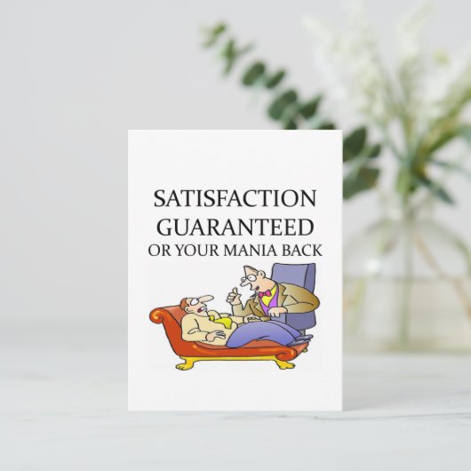 PSYCHOLOGY Witz Postkarte (Stehend Vorderseite)