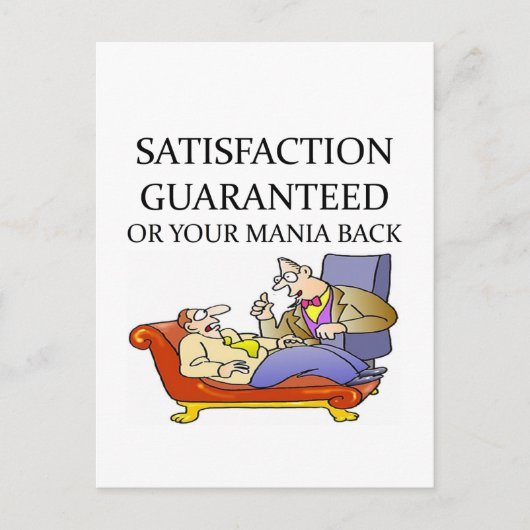 PSYCHOLOGY Witz Postkarte (Vorderseite)