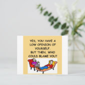 PSYCHology Witz Postkarte (Stehend Vorderseite)