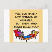 PSYCHology Witz Postkarte (Vorderseite)