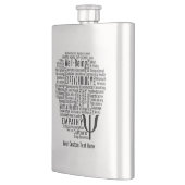 PSYCHOLOGY Word-benutzerdefinierte Flasche Flachmann (Links)