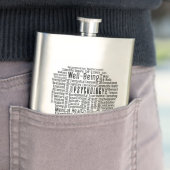 PSYCHOLOGY Word-benutzerdefinierte Flasche Flachmann (Beispiel)