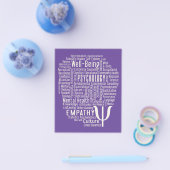 PSYCHOLOGY Word Cloud benutzerdefinierte Flyer (Einzeln)