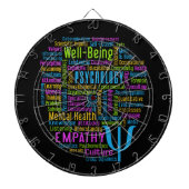PSYCHOLOGY Word Cloud-Dartboard Dartscheibe (vorne)