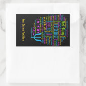 PSYCHOLOGY Word Cloud Zollaufkleber Rechteckiger Aufkleber (Tasche)