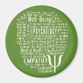 PSYCHOLOGY Word-Farbmagnet Magnet (Vorne)